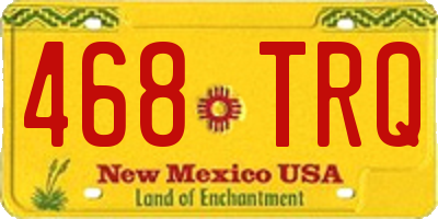 NM license plate 468TRQ