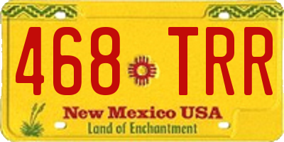 NM license plate 468TRR
