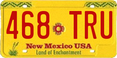 NM license plate 468TRU