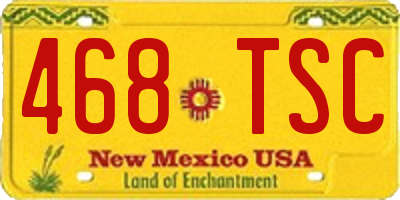 NM license plate 468TSC