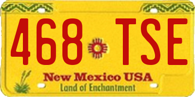 NM license plate 468TSE
