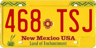 NM license plate 468TSJ