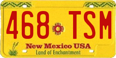 NM license plate 468TSM