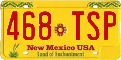 NM license plate 468TSP