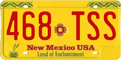 NM license plate 468TSS