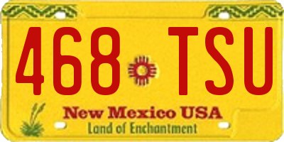 NM license plate 468TSU