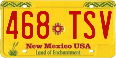 NM license plate 468TSV