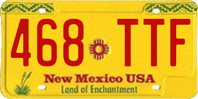 NM license plate 468TTF