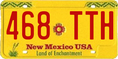 NM license plate 468TTH