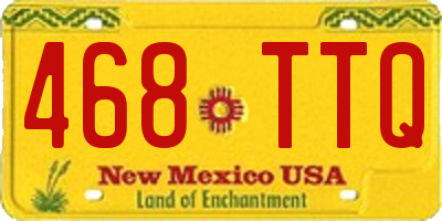 NM license plate 468TTQ