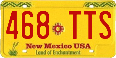 NM license plate 468TTS