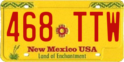 NM license plate 468TTW