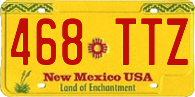 NM license plate 468TTZ