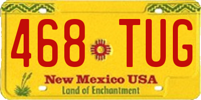 NM license plate 468TUG
