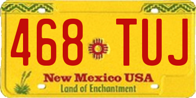 NM license plate 468TUJ