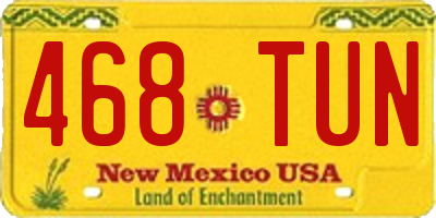 NM license plate 468TUN