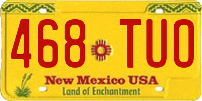 NM license plate 468TUO