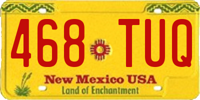 NM license plate 468TUQ