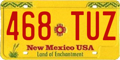 NM license plate 468TUZ