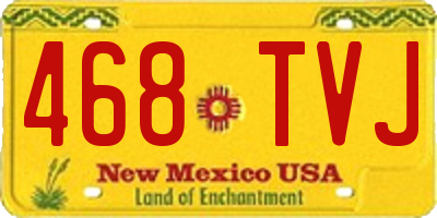 NM license plate 468TVJ