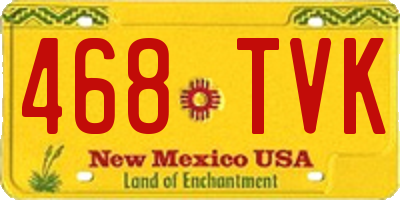 NM license plate 468TVK