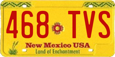 NM license plate 468TVS