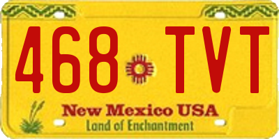 NM license plate 468TVT