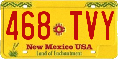 NM license plate 468TVY