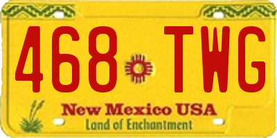 NM license plate 468TWG