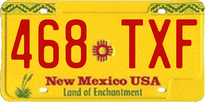 NM license plate 468TXF