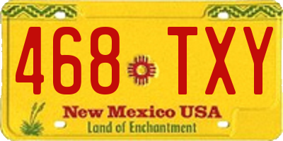 NM license plate 468TXY
