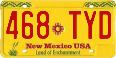 NM license plate 468TYD