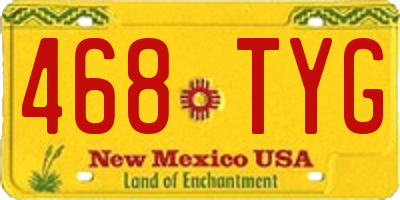 NM license plate 468TYG