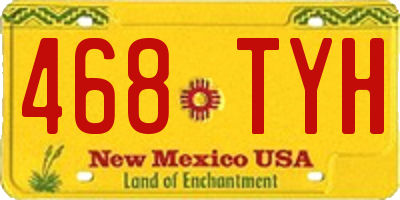 NM license plate 468TYH