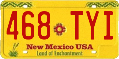 NM license plate 468TYI