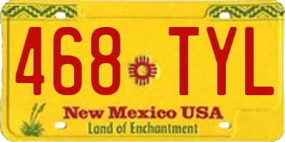 NM license plate 468TYL