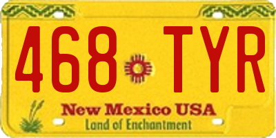 NM license plate 468TYR