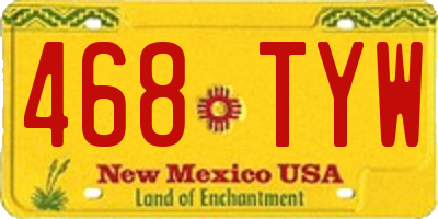 NM license plate 468TYW