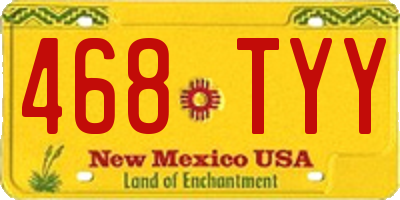 NM license plate 468TYY