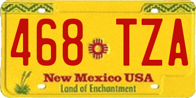 NM license plate 468TZA
