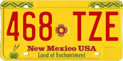 NM license plate 468TZE