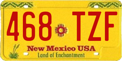 NM license plate 468TZF