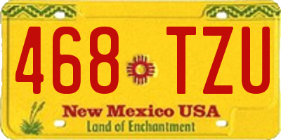 NM license plate 468TZU