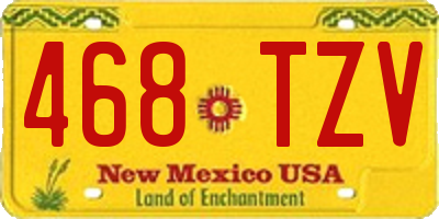 NM license plate 468TZV