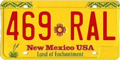 NM license plate 469RAL