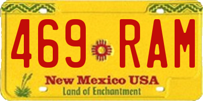 NM license plate 469RAM