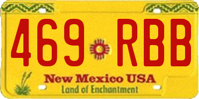 NM license plate 469RBB