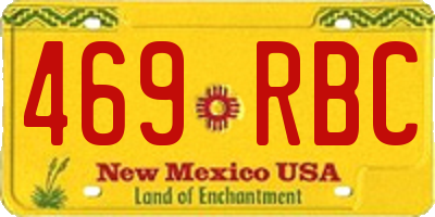 NM license plate 469RBC