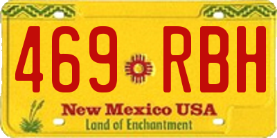 NM license plate 469RBH