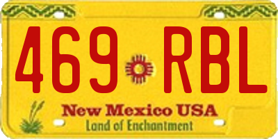 NM license plate 469RBL